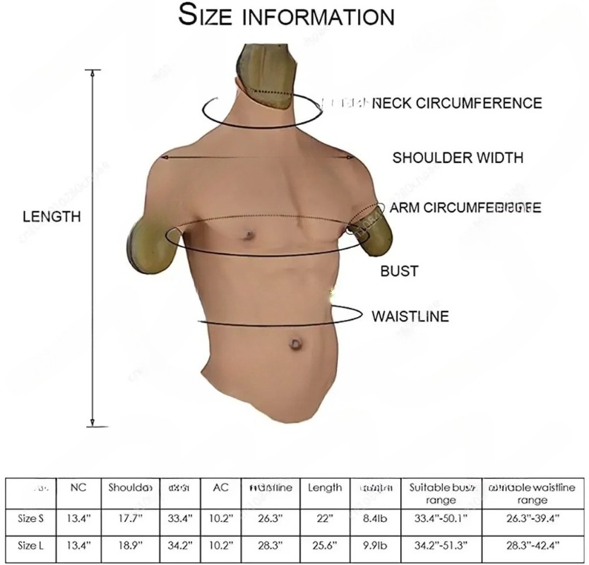 Cosplay Prop Designer - Combinaison demi-corps réaliste en Silicone pour