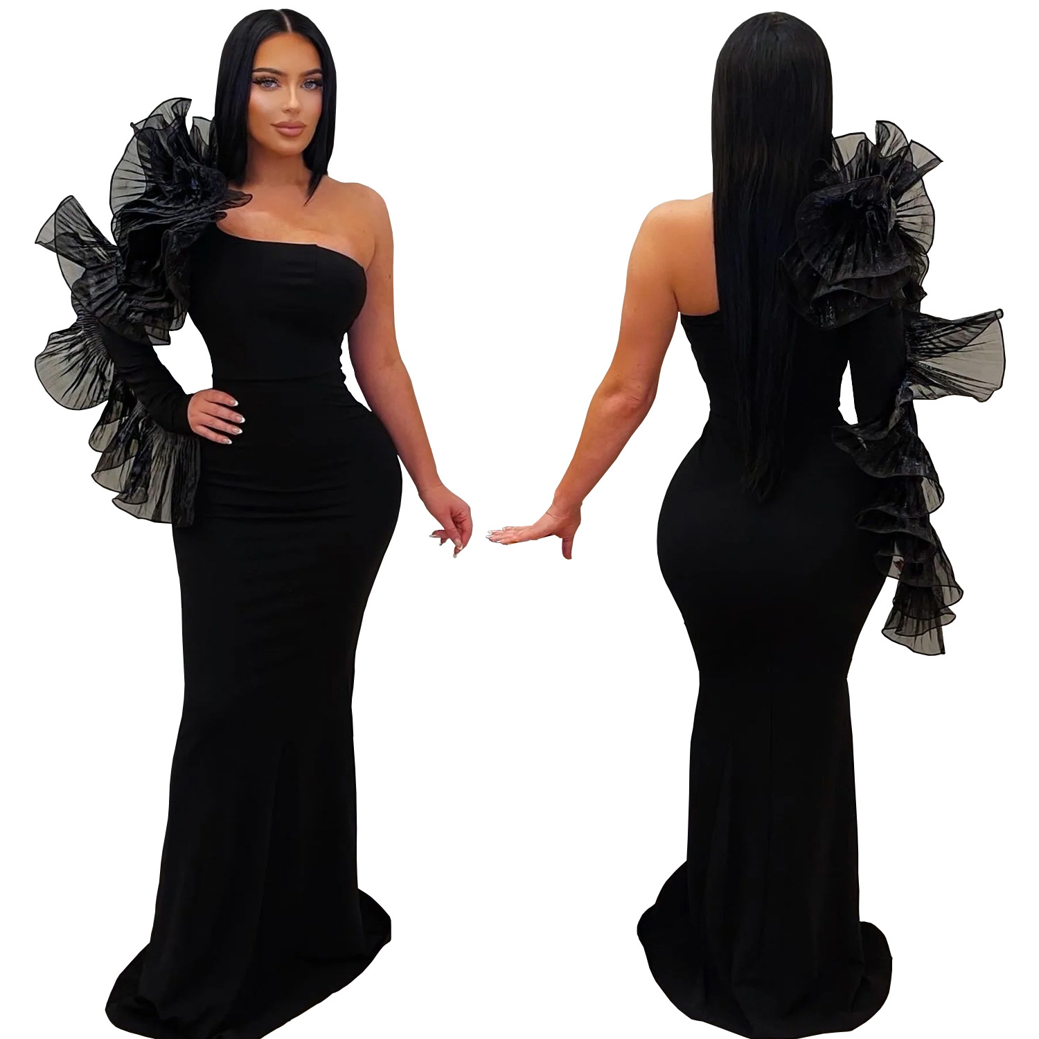 Robe de soirée noire à volants - Briar Cosplay Prop avis et prix