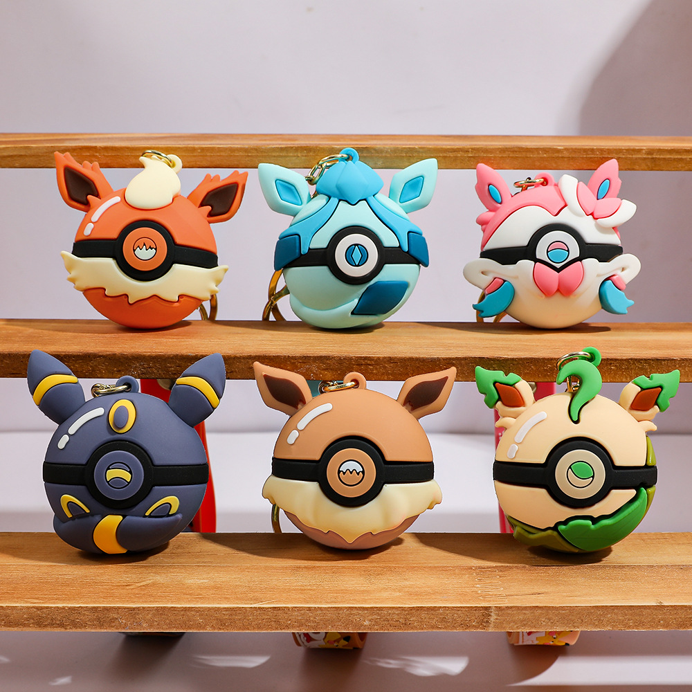 6pcs Pikachu Cartoon Keychain  - Pokeball Cosplay Prop avis et prix