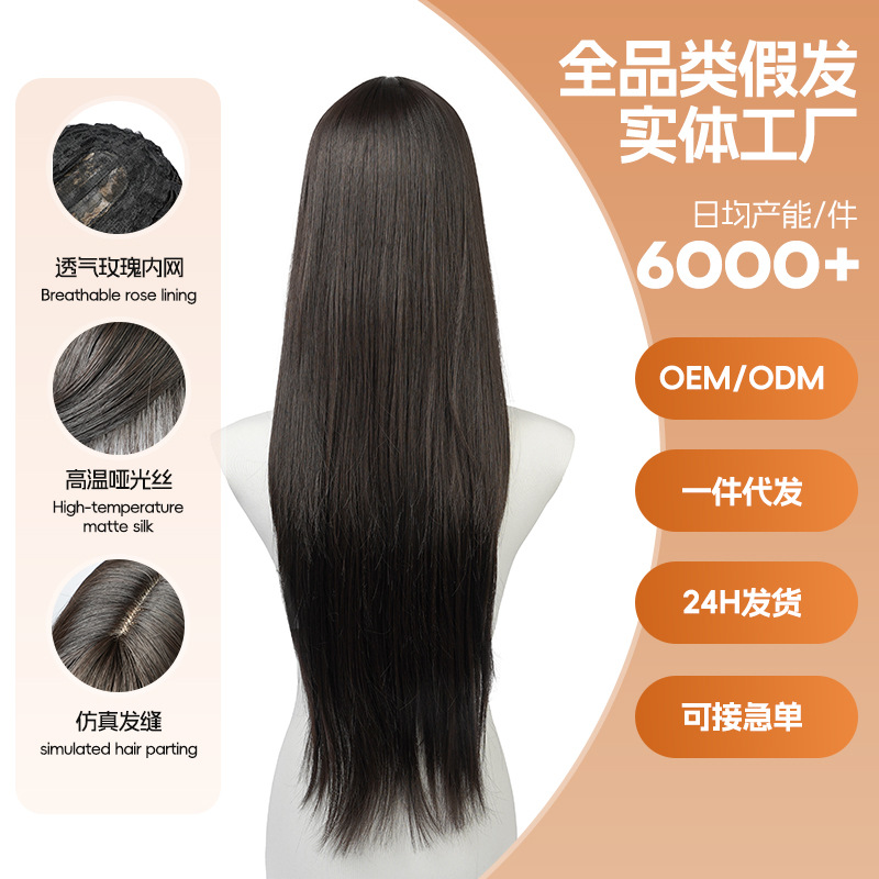 Cheveux longs et raides avec f - Wig Fiber Net avis et prix