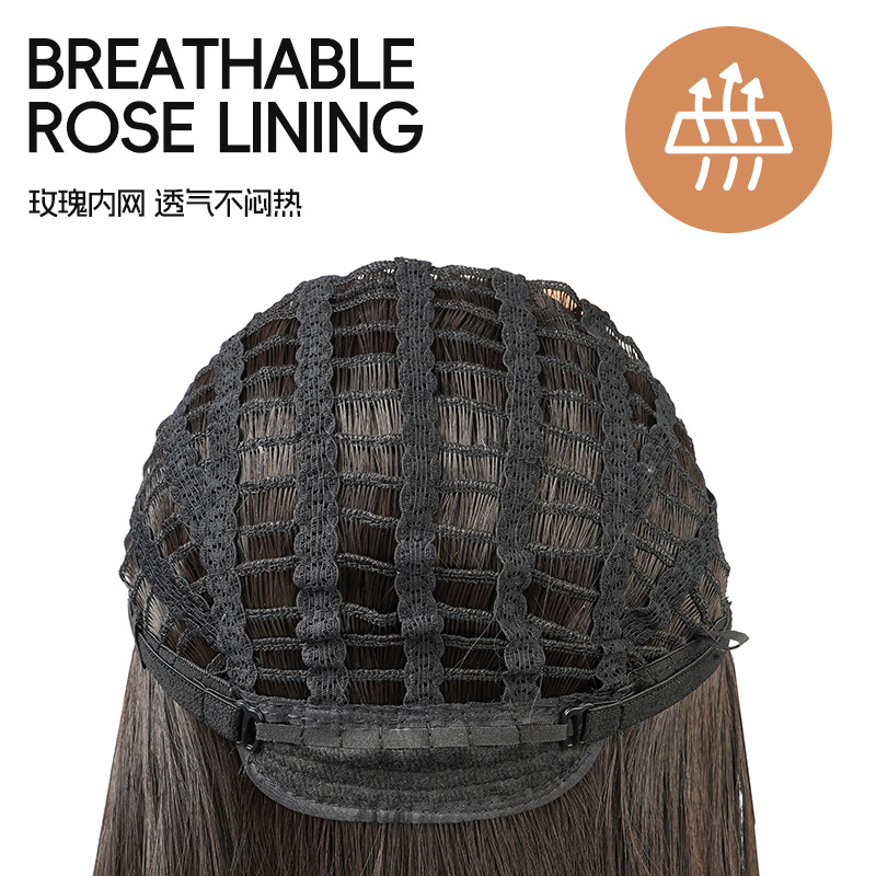 Cheveux longs et raides avec f - Wig Fiber Net avis et prix